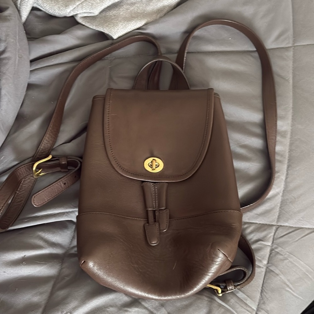 Vintage Genuine Leather Coach mini Backpack